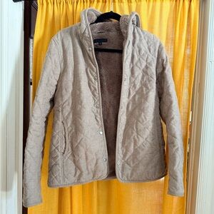 Quilted Fuzzy Lightweight Jacket